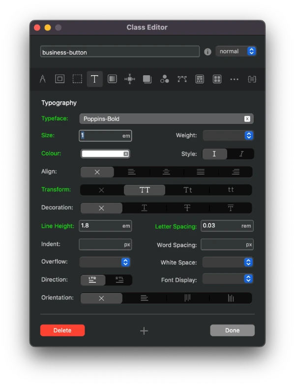 blocs 5 class editor