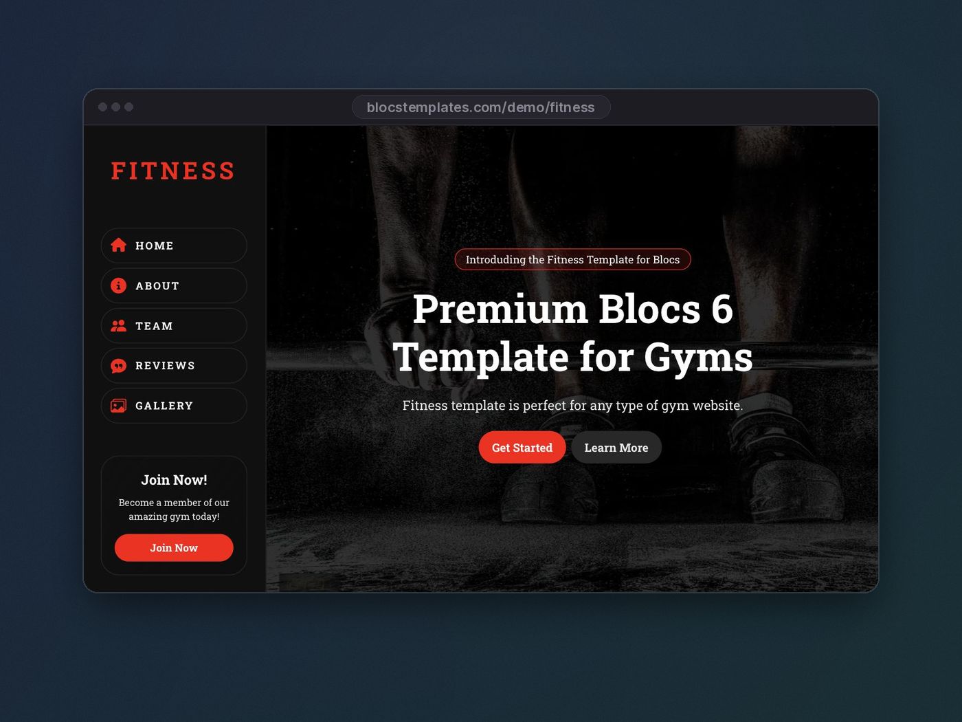Fitness template for Blocs