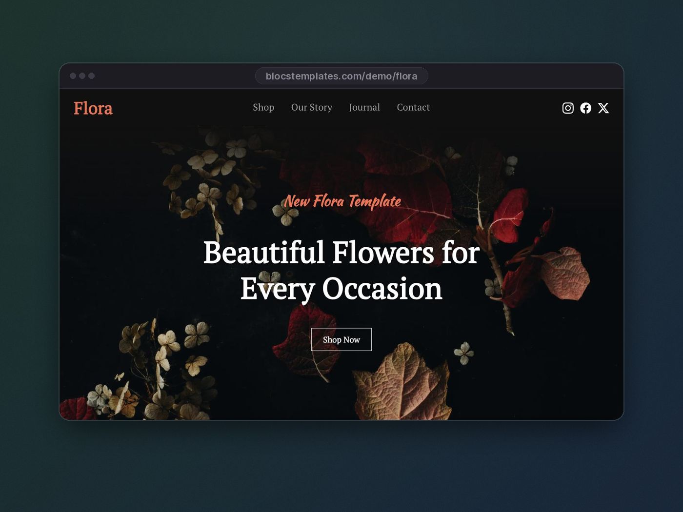 Flora template for Blocs