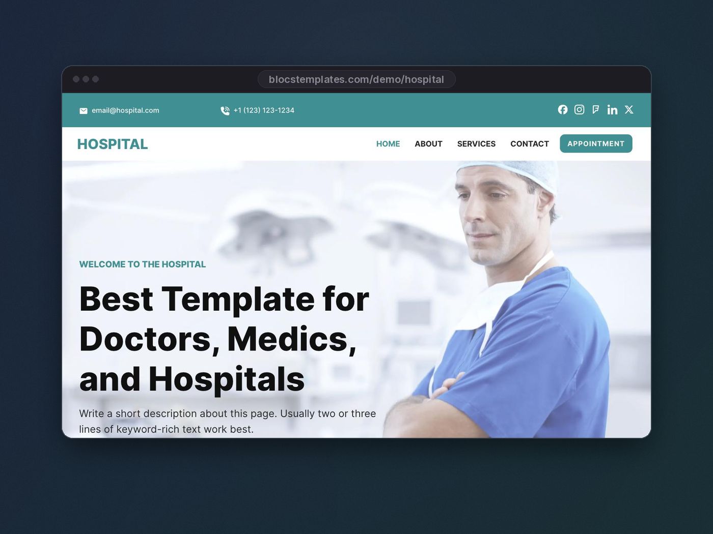 Hospital template for Blocs