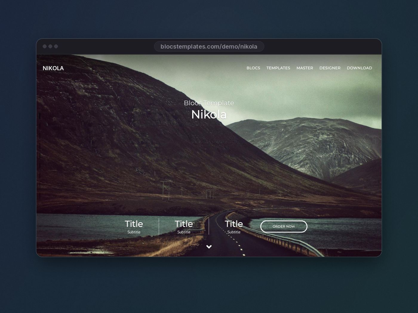 Nikola template for Blocs website builder