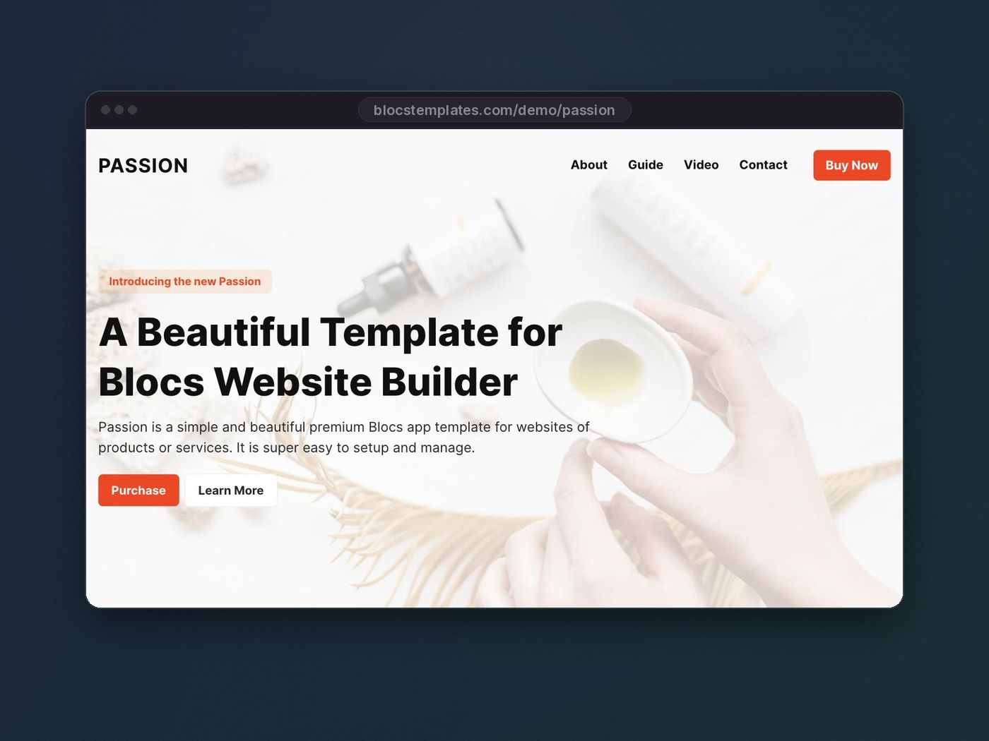 Passion template for Blocs