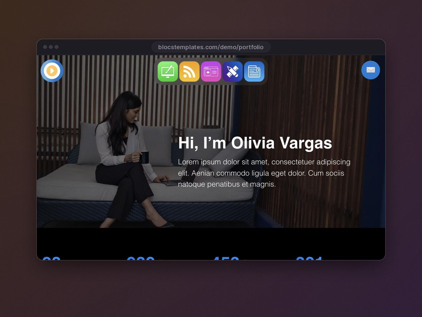 Portfolio template for Blocs