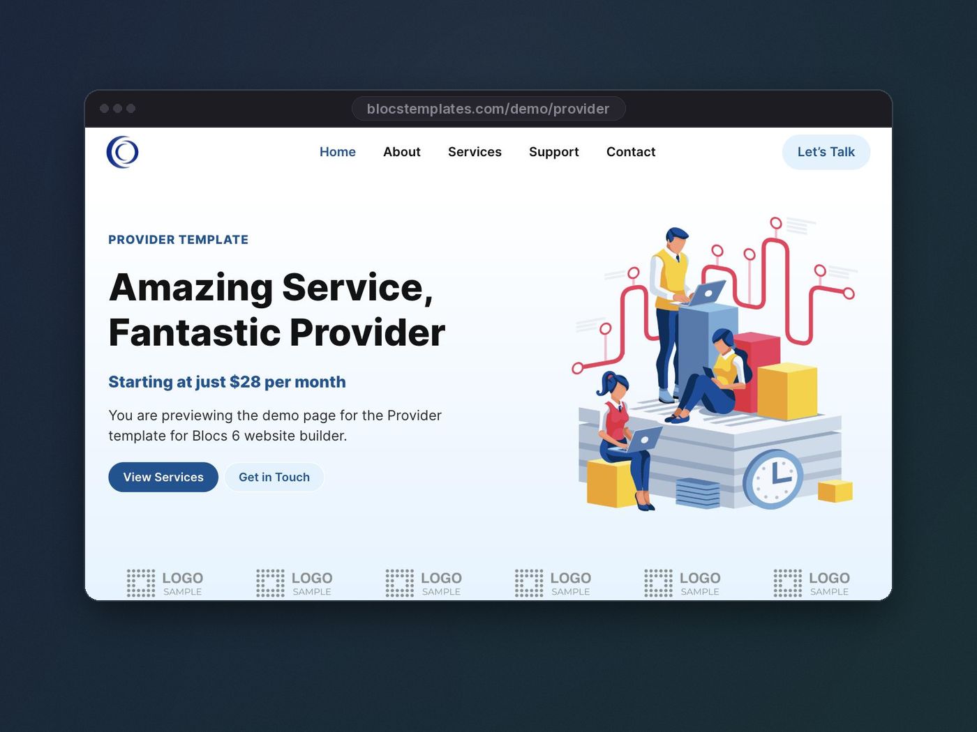 Provider template for Blocs