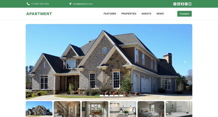 Apartment template — Property page