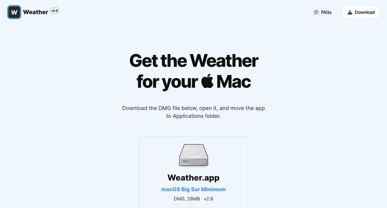 Application template — Download page