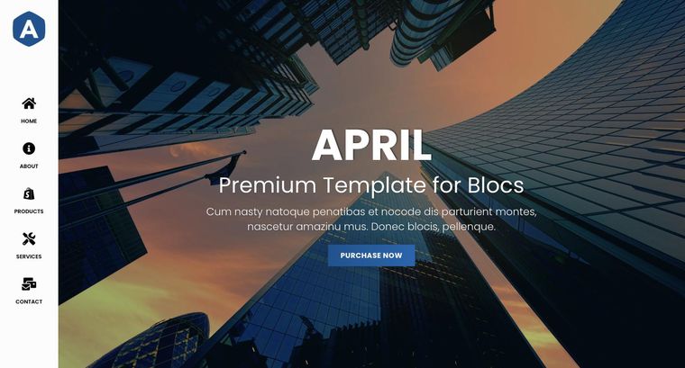 April template — Homepage page