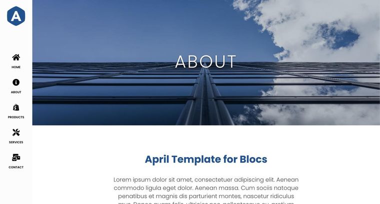 April template — About page