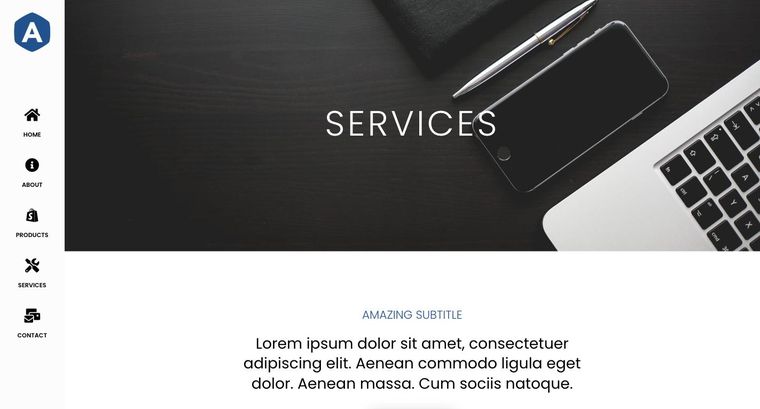 April template — Services page