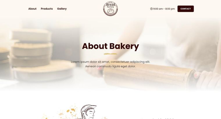 Bakery template — About page