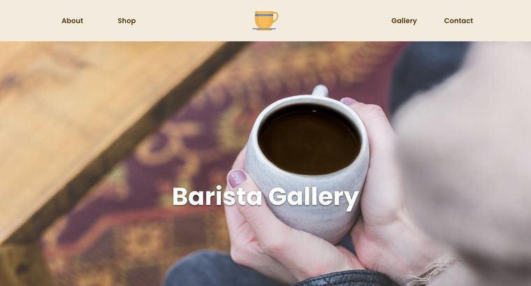 Barista template — Gallery page