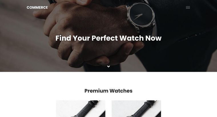 Commerce template — Store page