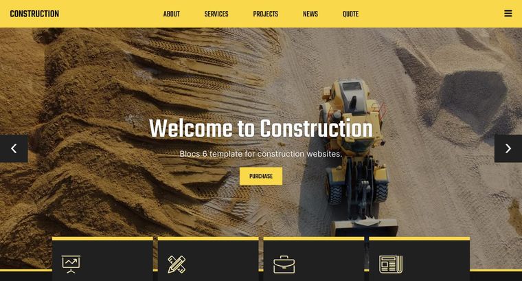 Construction template — Homepage page