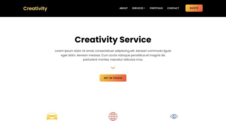 Creativity template — Design page