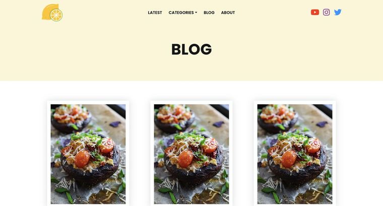 Creator template — Blog page