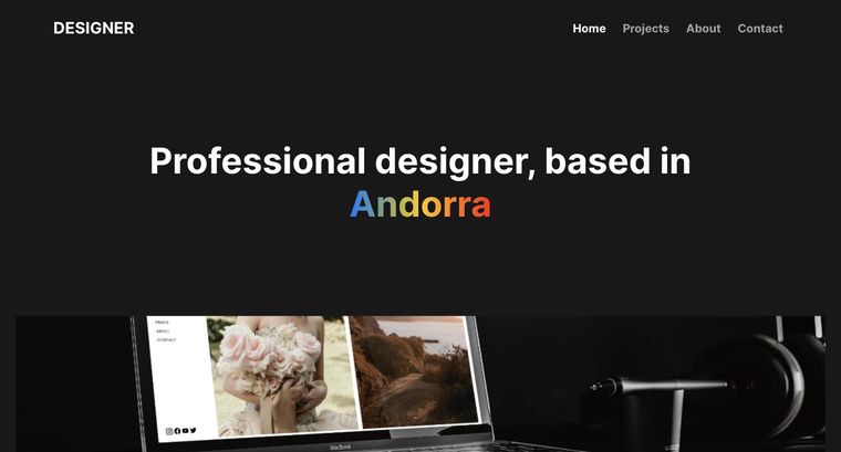 Designer template — Homepage page