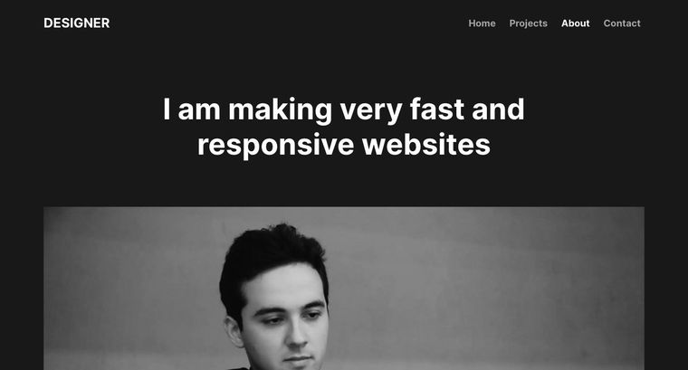 Designer template — About page