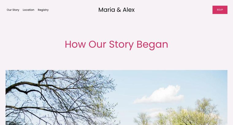 Engagement template — Our Story page
