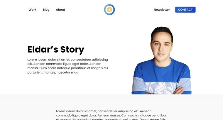 Entrepreneur template — About page
