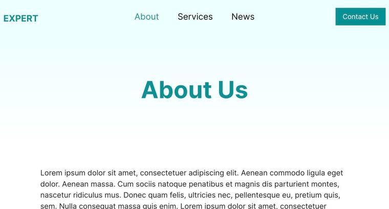 Expert template — About page