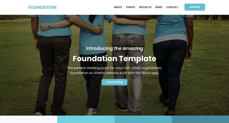 Foundation template — Homepage page