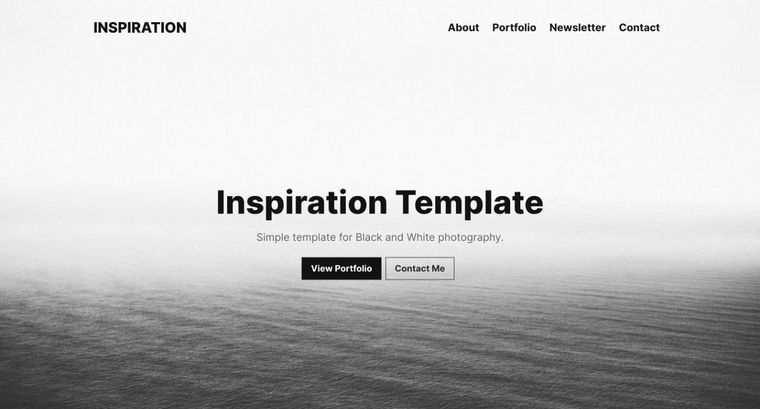 Inspiration template — Homepage page