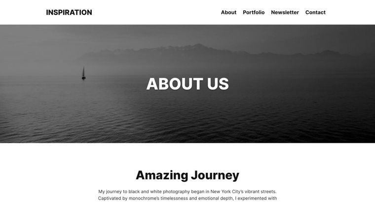 Inspiration template — About page