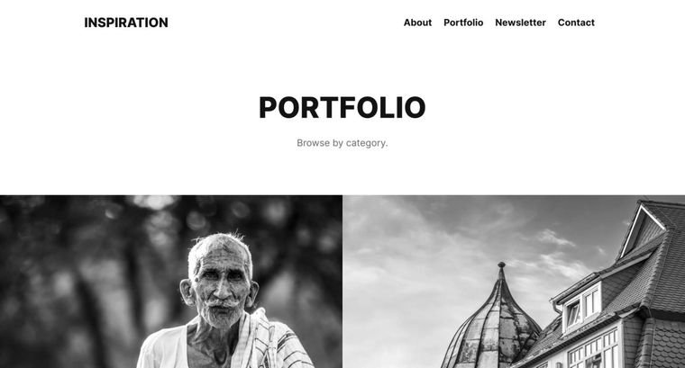 Inspiration template — Portfolio page