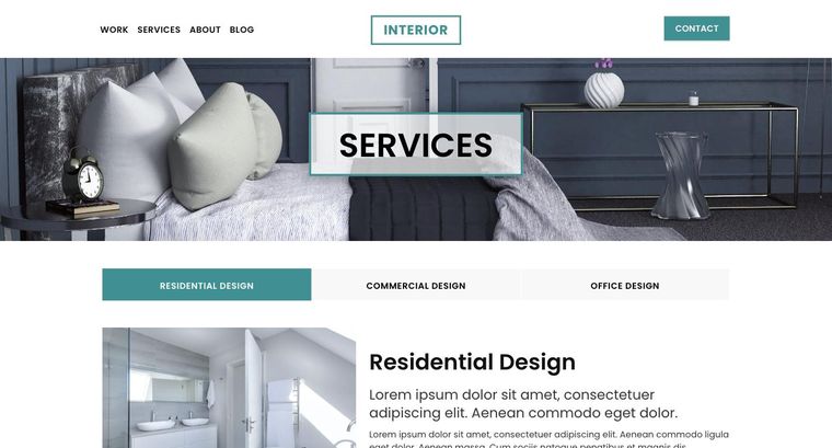 Interior template — Services page