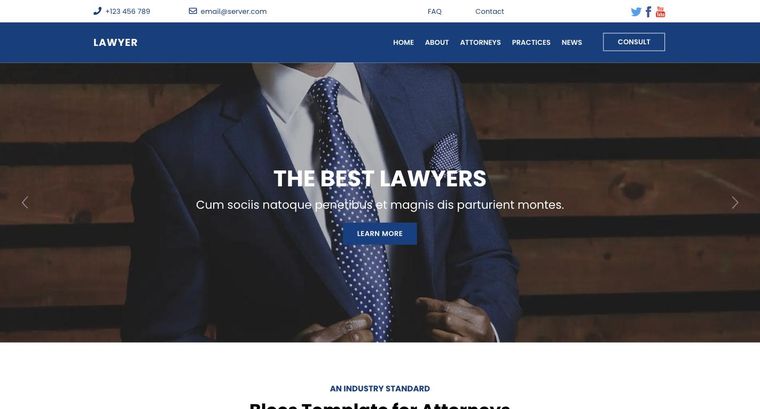 Lawyer template — Homepage page