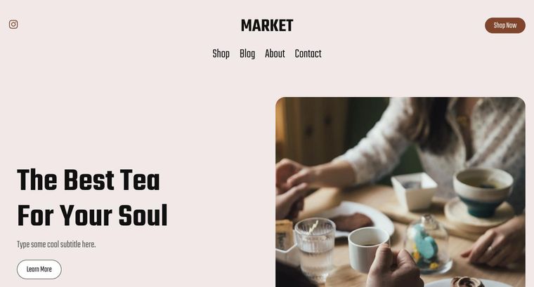 Market template — Homepage page