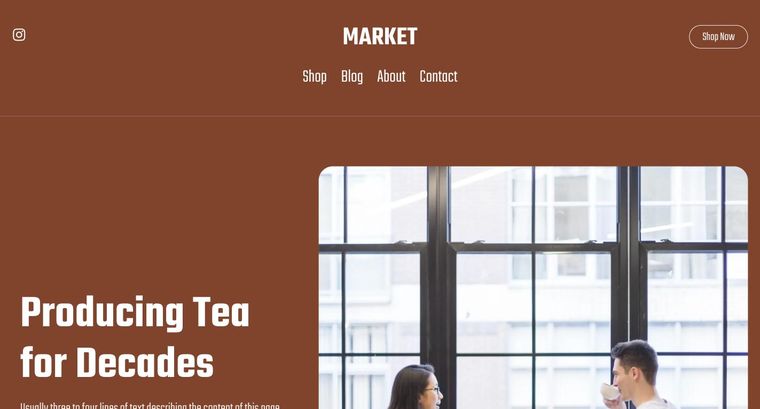Market template — About page