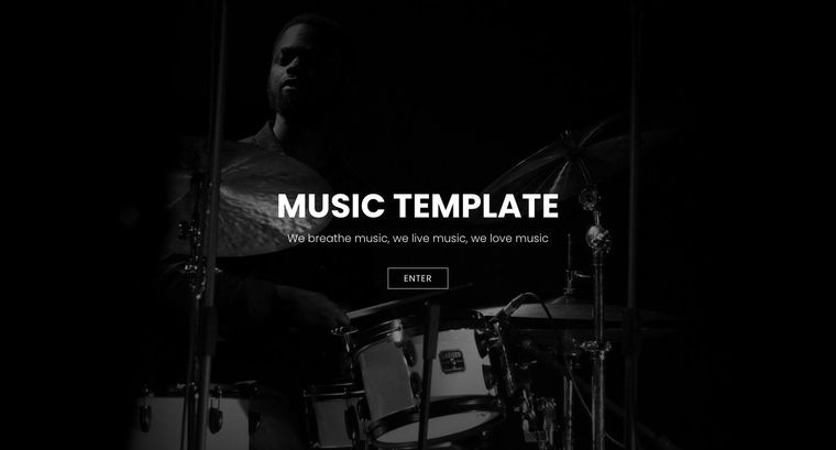 Music template — Homepage page