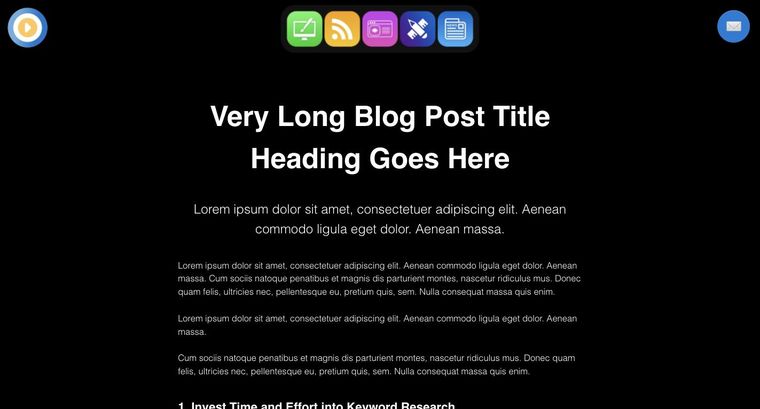 Portfolio template — Blog Post page