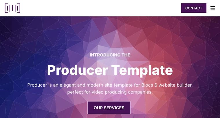 Producer template — Homepage page