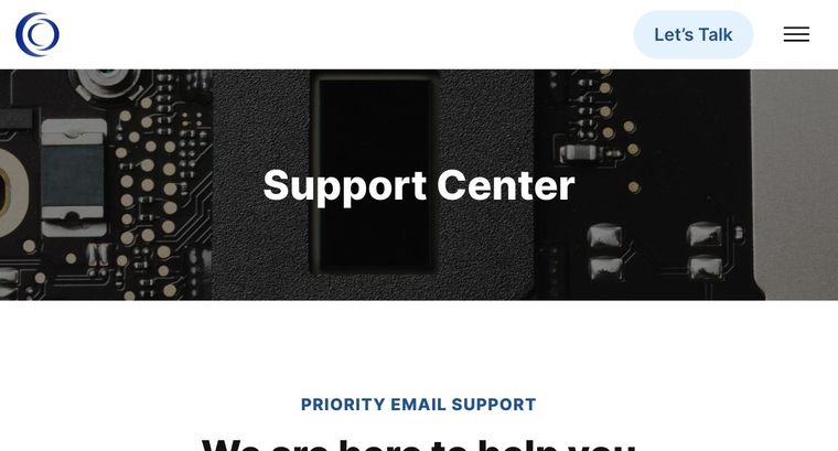 Provider template — Support page