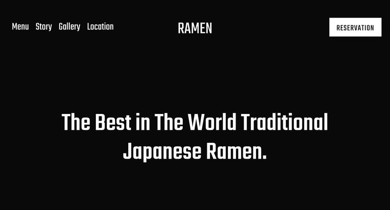 Ramen template — Homepage page