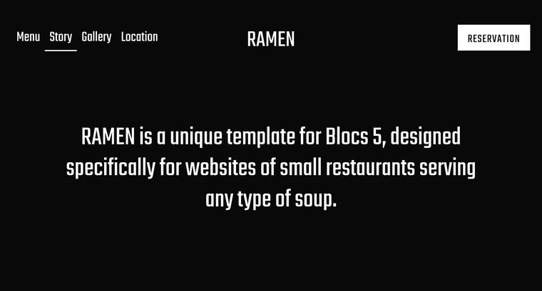 Ramen template — Story page