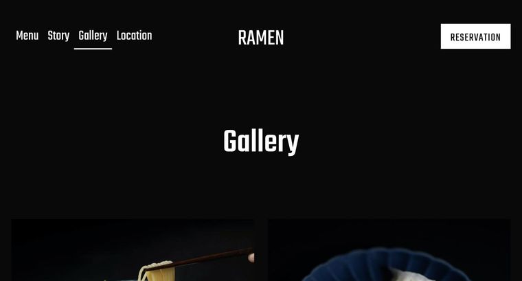 Ramen template — Gallery page