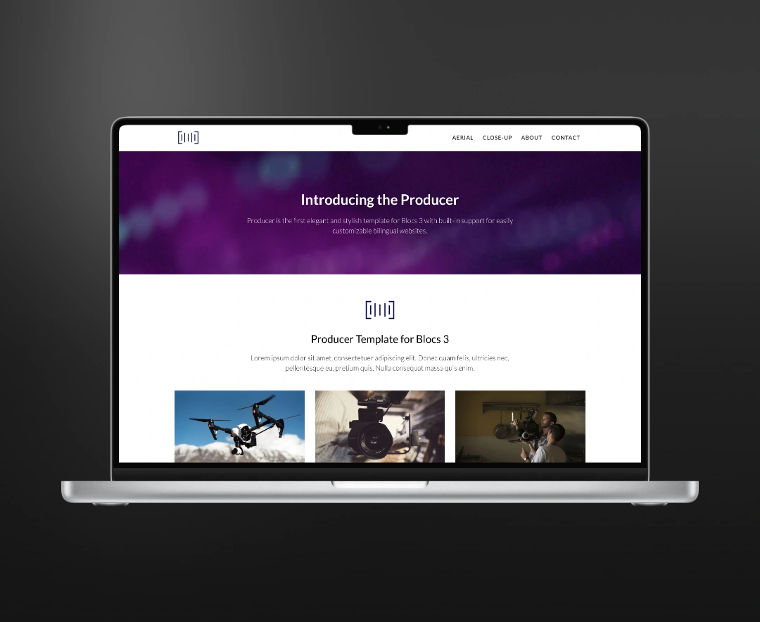 Producer premium free template for blocs