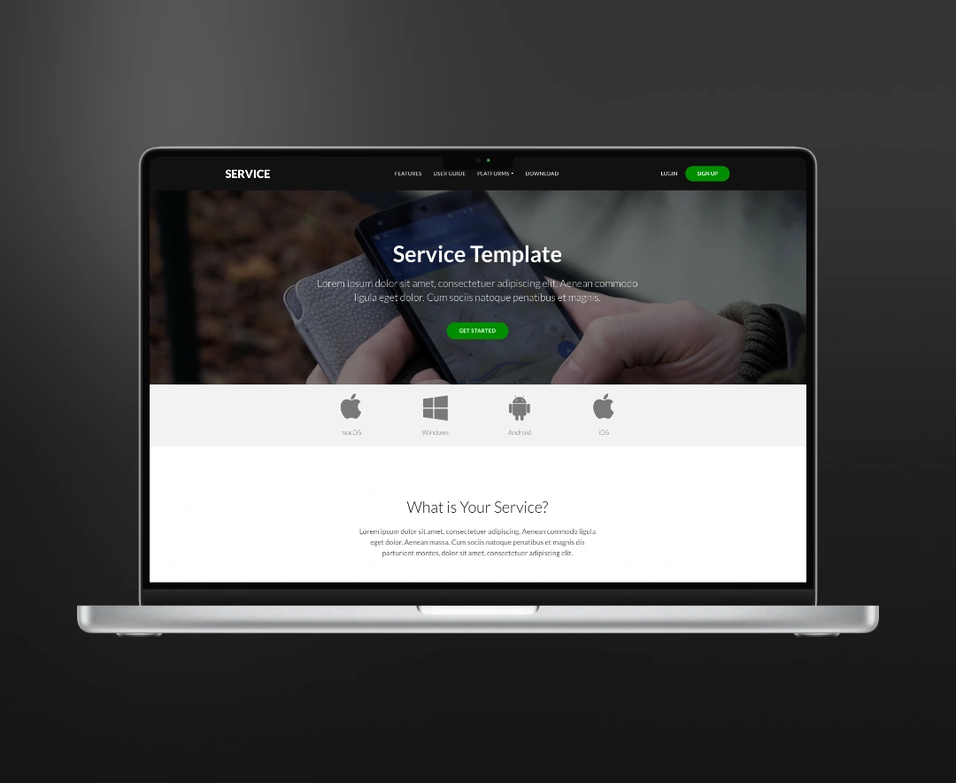 Service premium free template for blocs